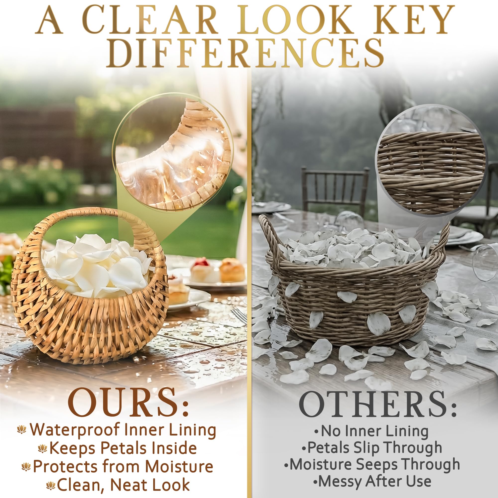 AZZORI petal-toss basket for aisle moments and photos