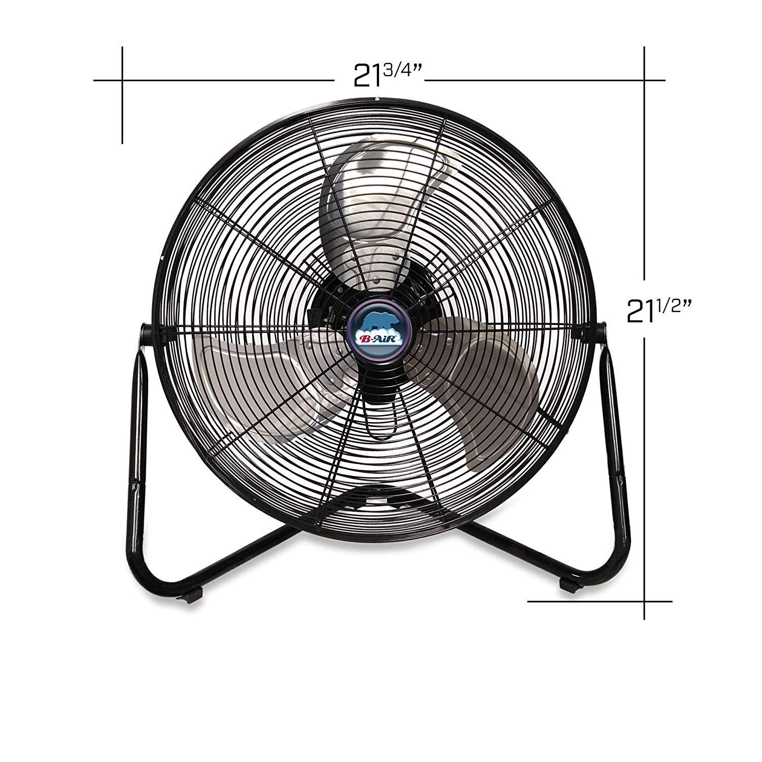 B-Air Firtana 20in side view demonstrates portable design for garage use