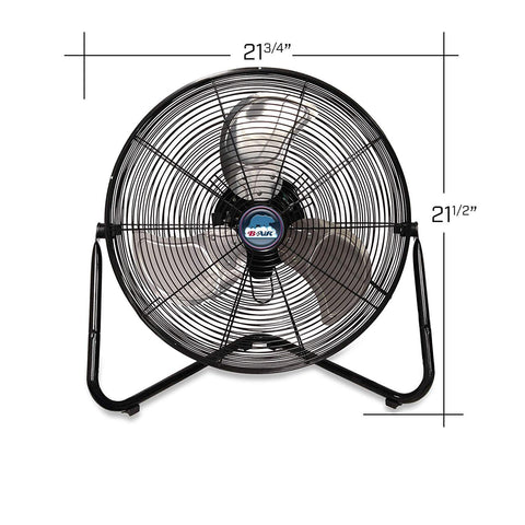 B-Air Firtana 20in side view demonstrates portable design for garage use