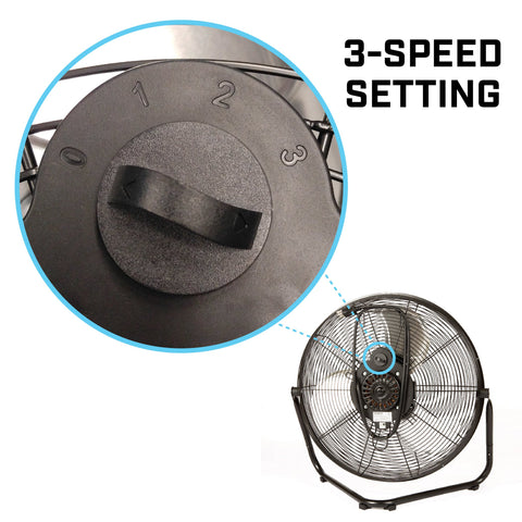 B-Air Firtana 20in three speeds enables customizable cooling