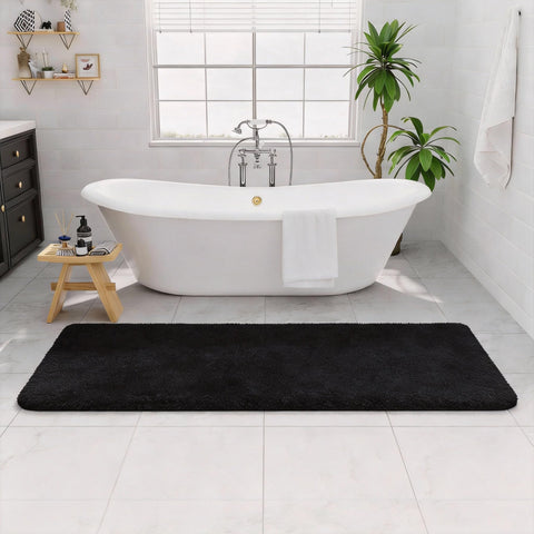 B BENRON 60x24 runner fits standard bathroom layouts in black
