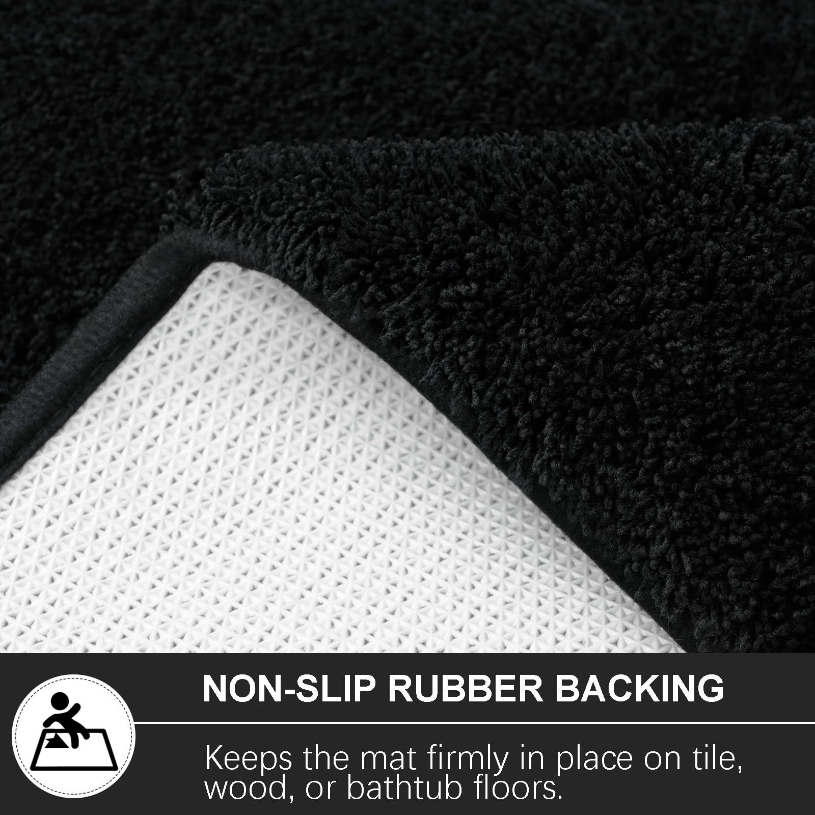B BENRON absorbent bath mat soaks water and protects floors