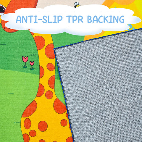B BENRON high-traffic playroom rug withstands daily kid use.