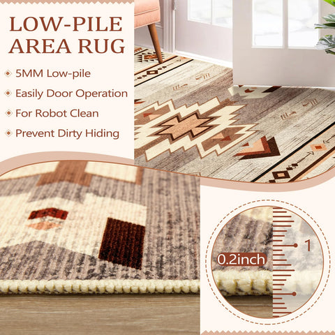 B BENRON versatile 5x7 rug fits dining areas and living spaces.