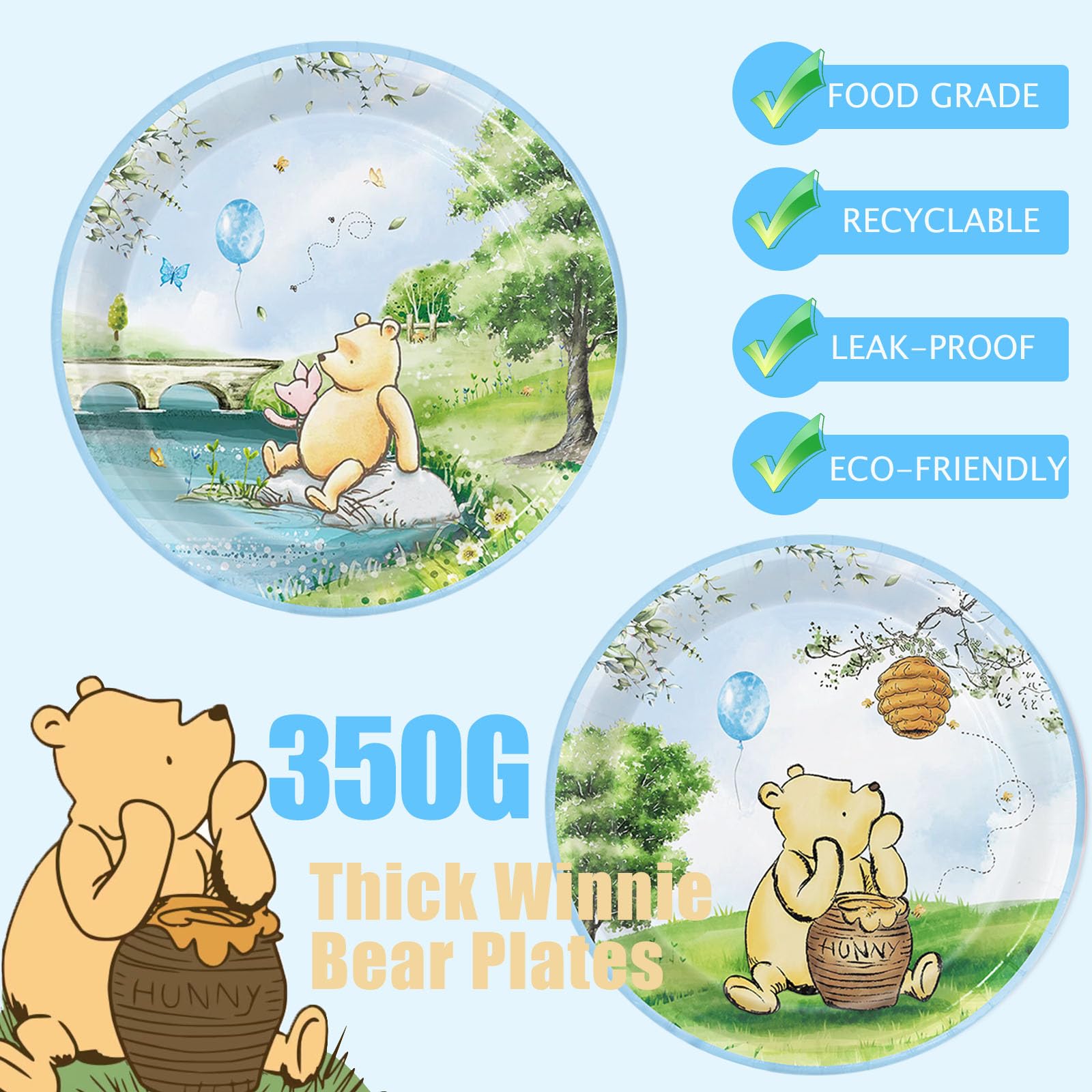 B4b3e Winnie Bear 9oz cups for hot or cold drinks