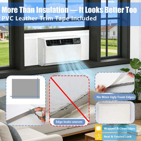 Babeezy complete side and top coverage kit seals gaps around window units