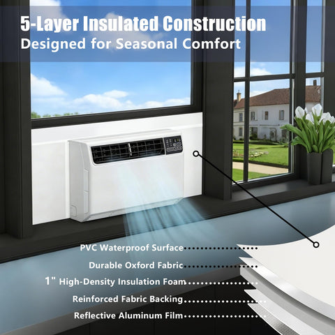 Babeezy custom trim-to-fit helps seal non-centered windows precisely