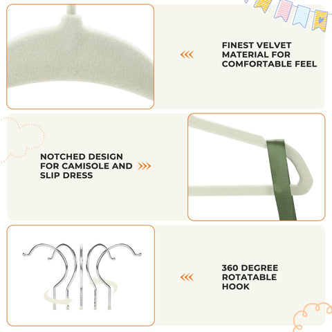 BABYRISH beige nursery hangers complement modern decor.