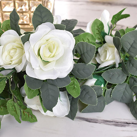 Bacucine artificial rose garland ideal for wedding decor and events.