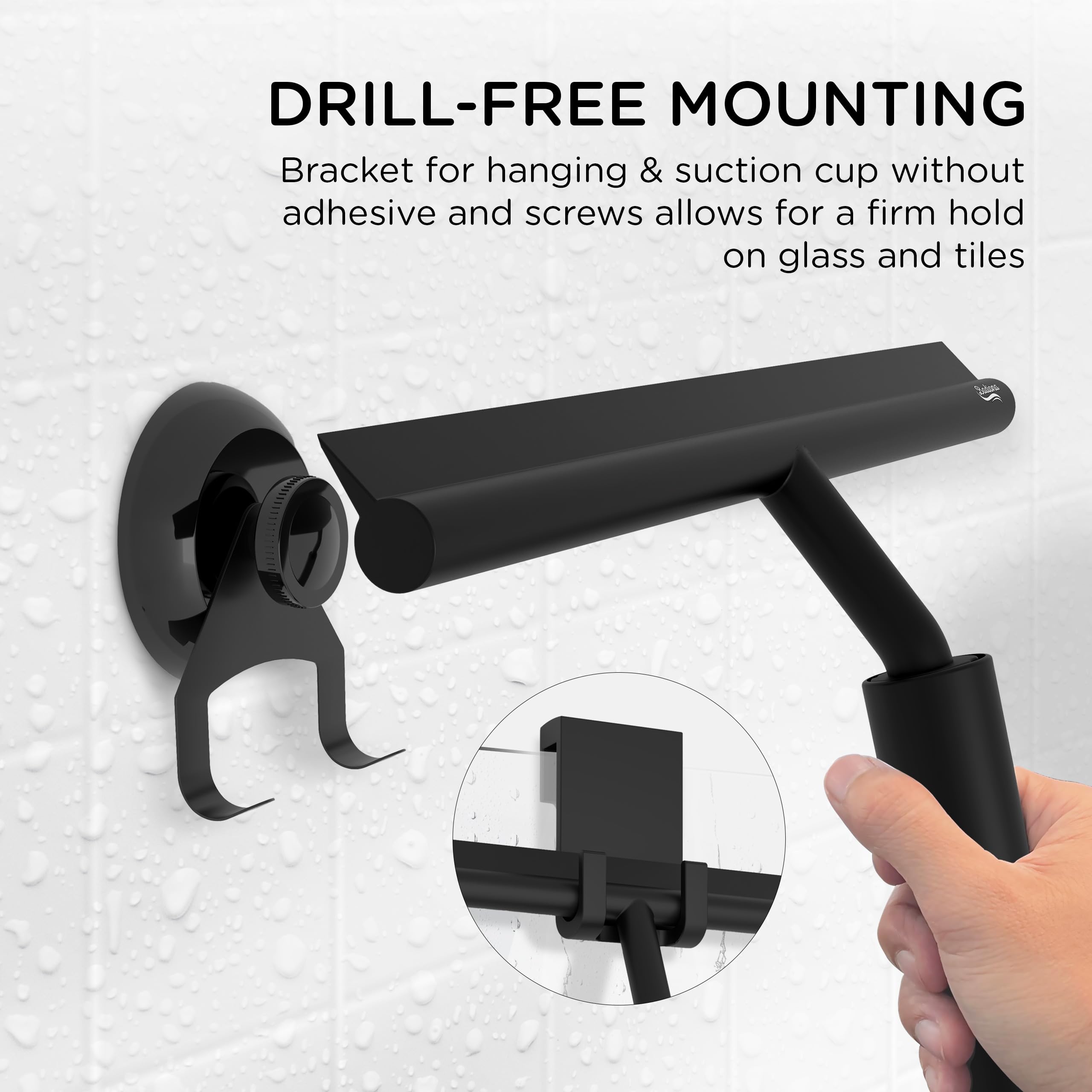Badiona silicone rubber lip delivers a streak-free shine on glass.