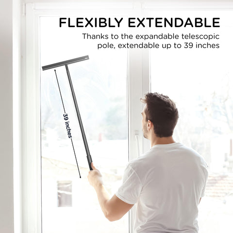 Badiona suction hook mount secures the squeegee without drilling.