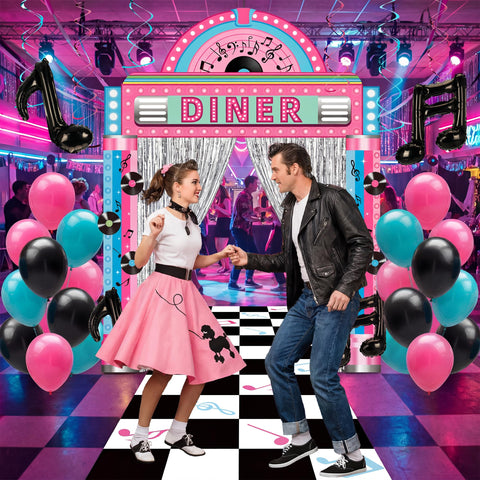 Bafeil musical door banner creates a festive entry for sock hop