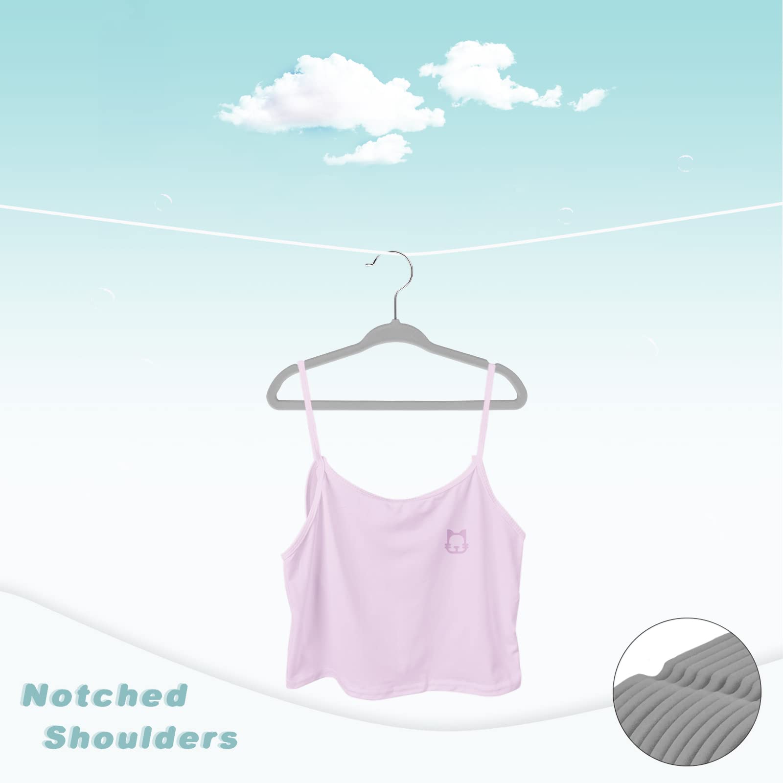 BAGAIL kids hanger with reinforced rounded edge protecting garment shape