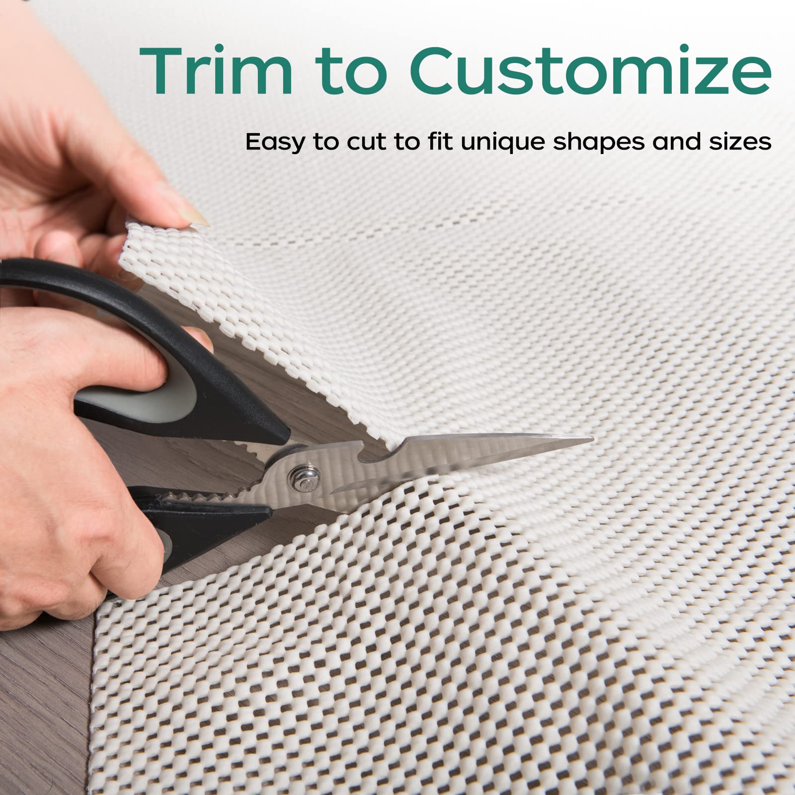 BAGAIL BASICS trim to fit with scissors for custom sizes.