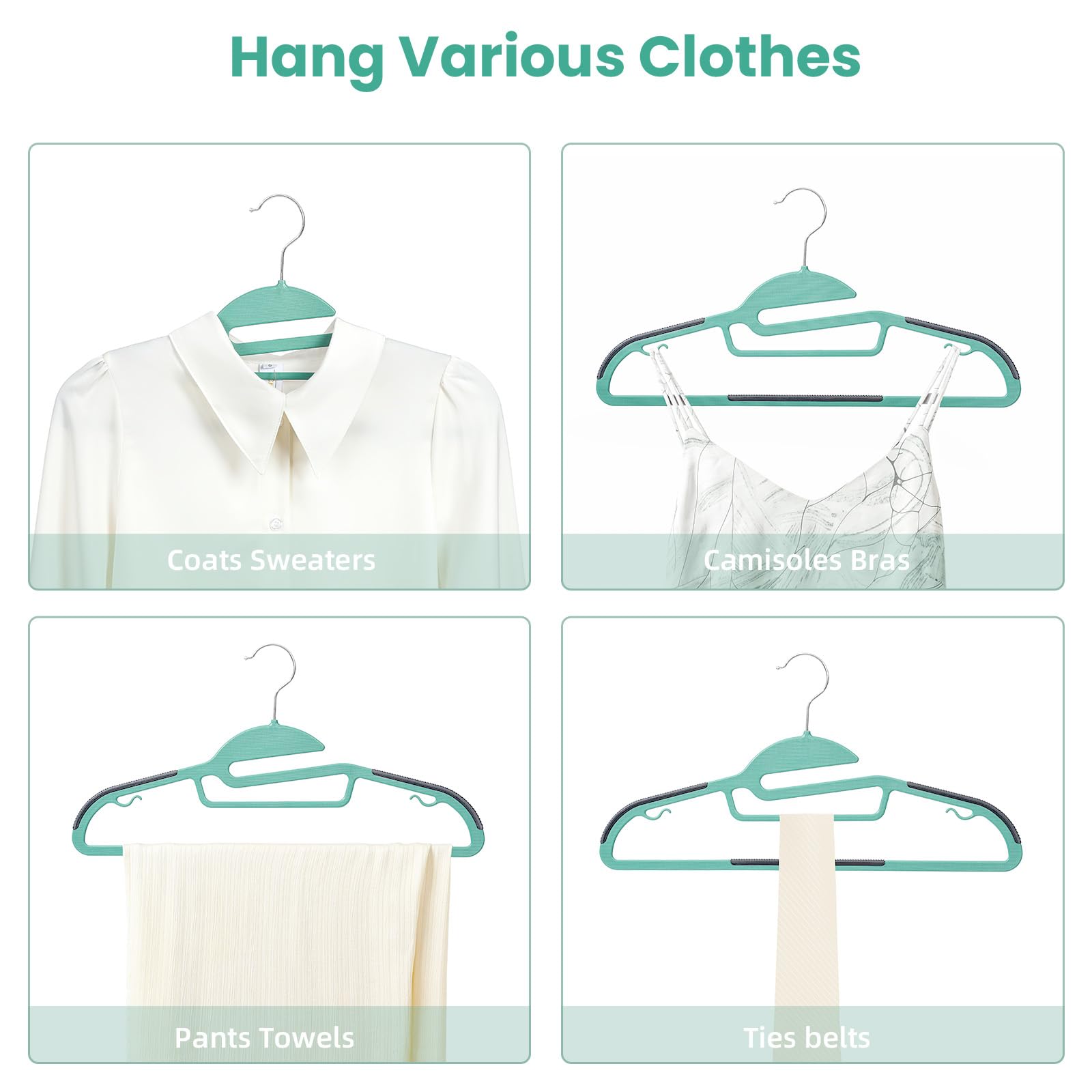 360° swivel hook for easy access on BAGAIL hangers.