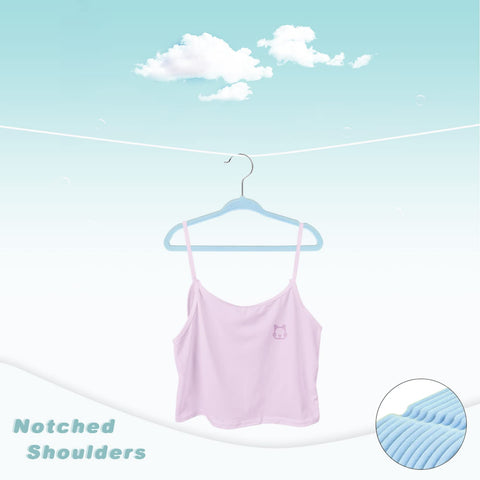 Bagail kids clothes hanger with side notches supports camisoles.