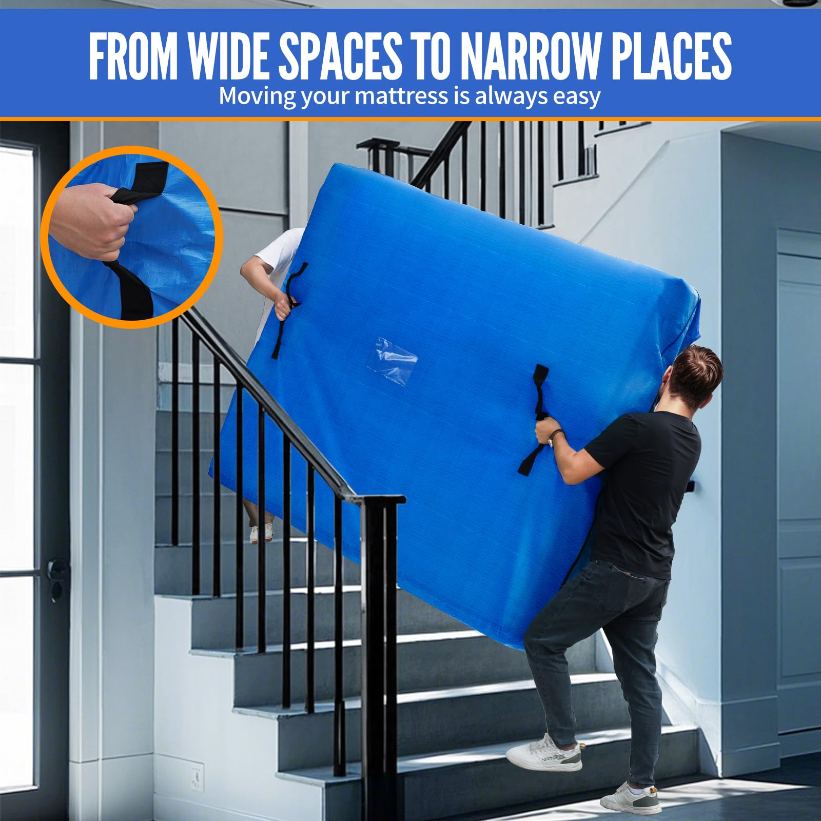 Bagail mattress bag easy-seal zip enables quick sealing and access