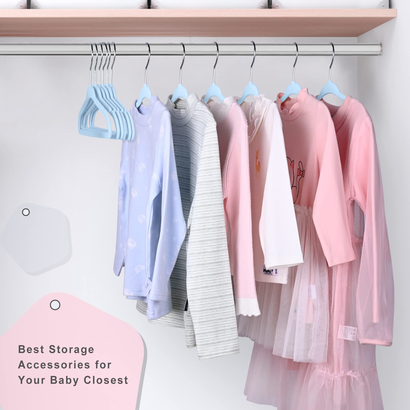 Bagail reinforced rounded edge prevents creases on garments.