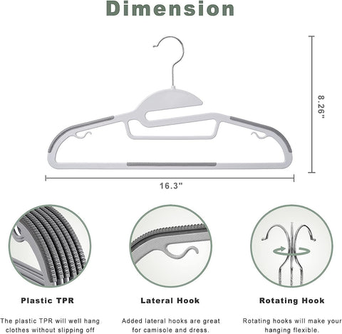 Bagail S-shape hangers protect collars from deformation in daily outfits.