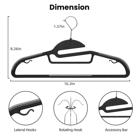 BAGAIL S-shape hangers protect collars from deformation during daily use.