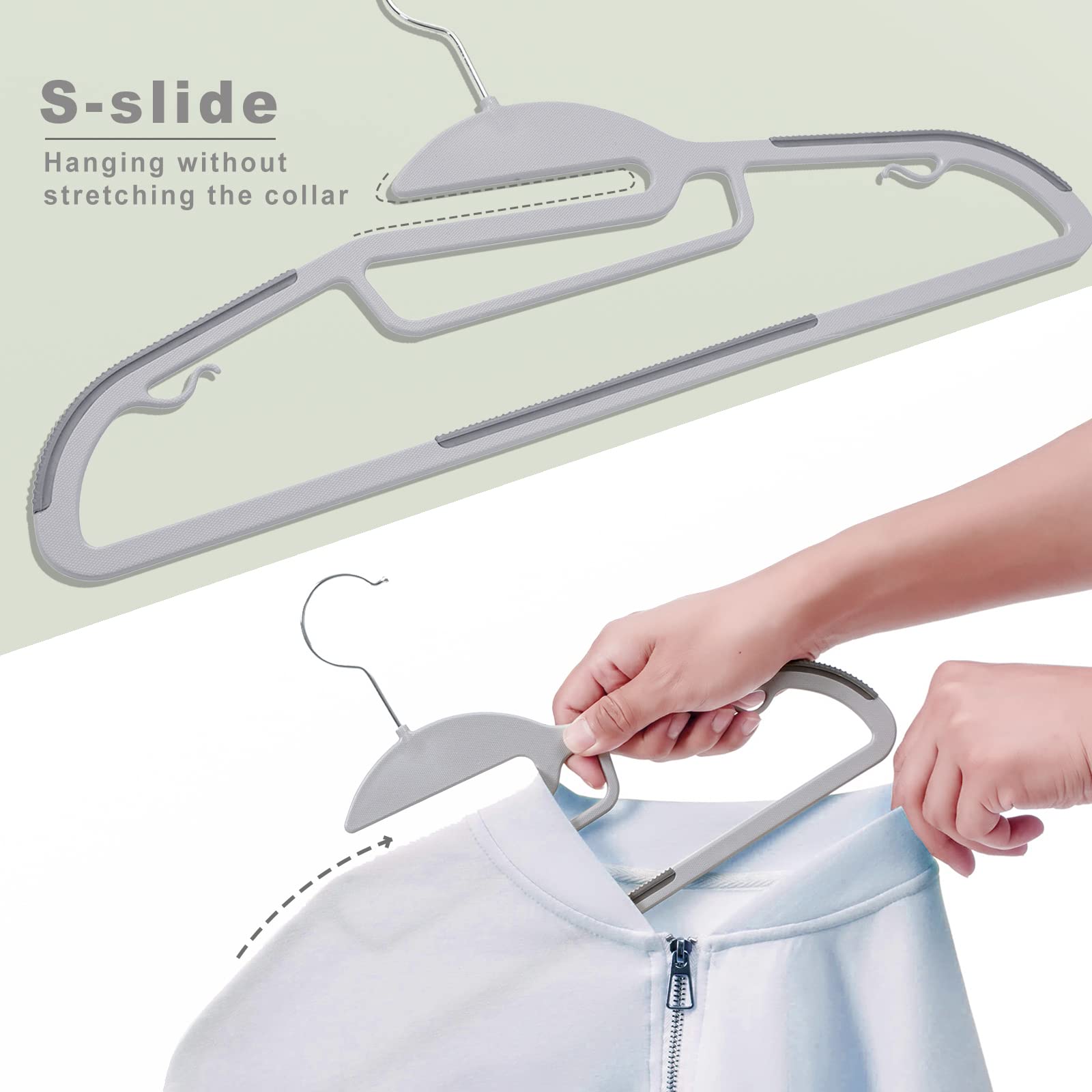 Bagail space-saving design helps organize wardrobes for quick outfit selection.