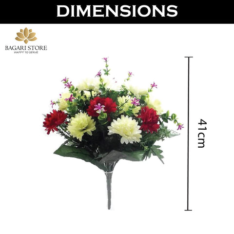Bagari ivory 41cm artificial flowers with bendable stems for flexible indoor arrangements