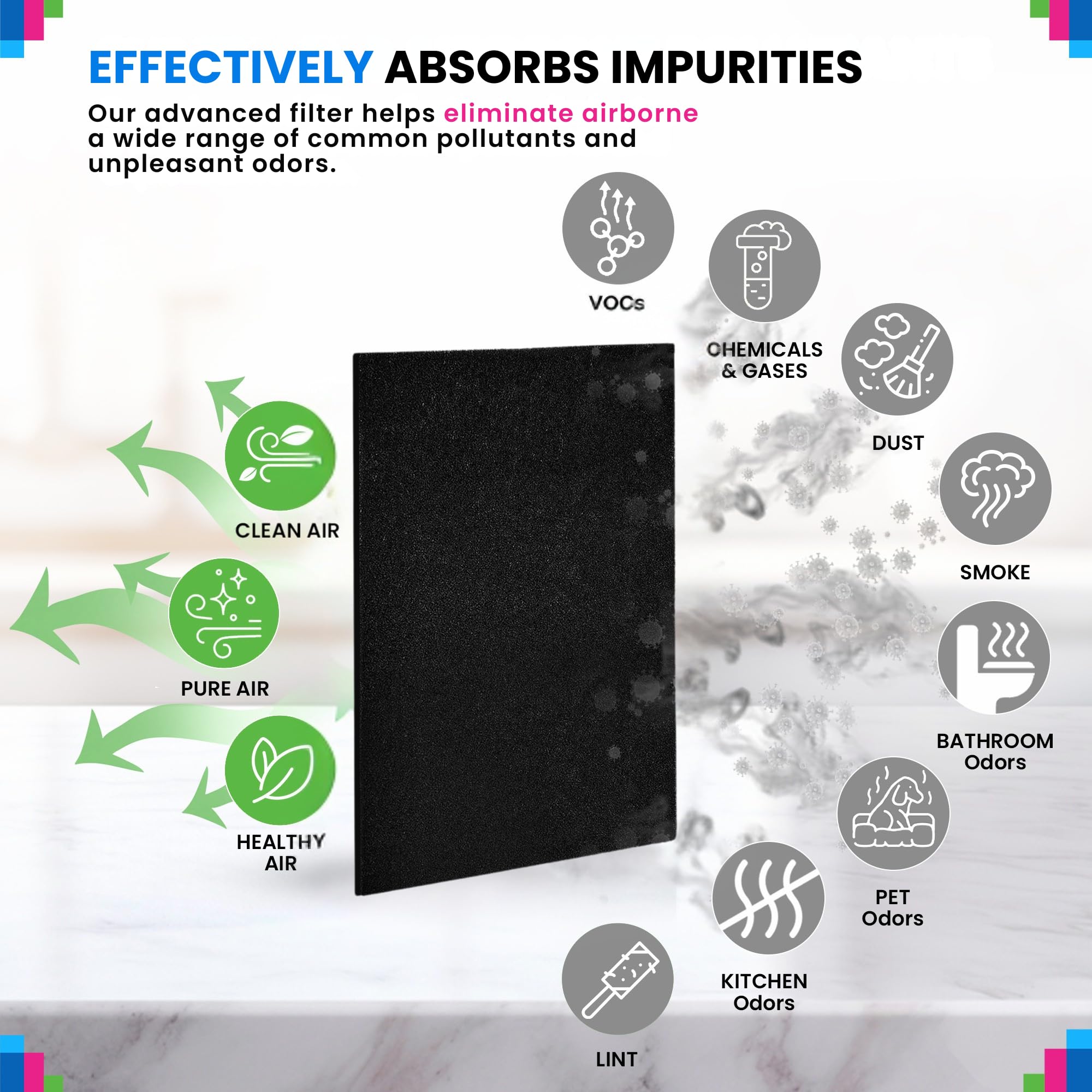 Bagean universal-fit filter sheet precision-trim enables versatile appliance compatibility.