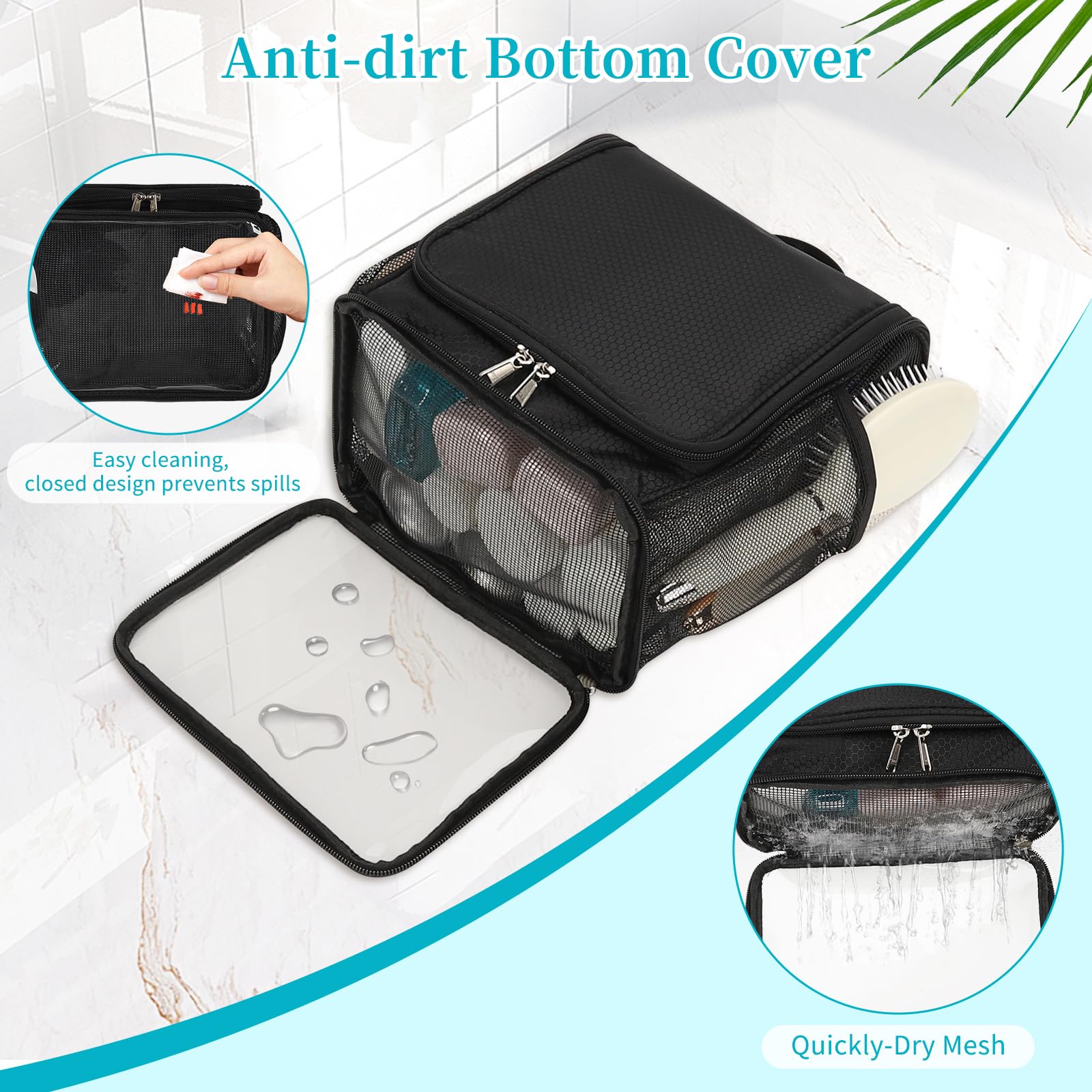 Bagmoly quick-dry mesh bottom promotes airflow and cleanliness.