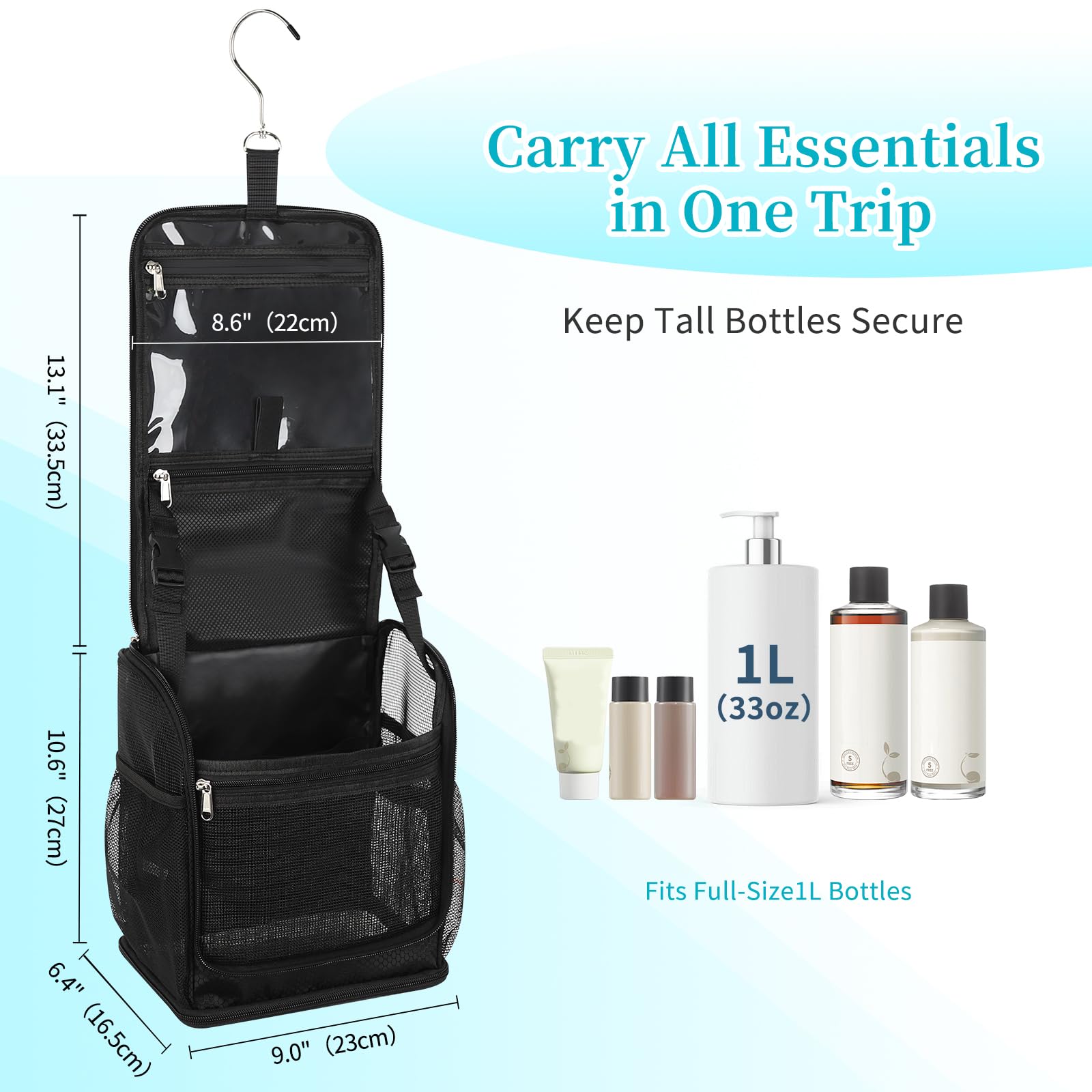 Bagmoly reinforced base keeps the bag stable when hung.