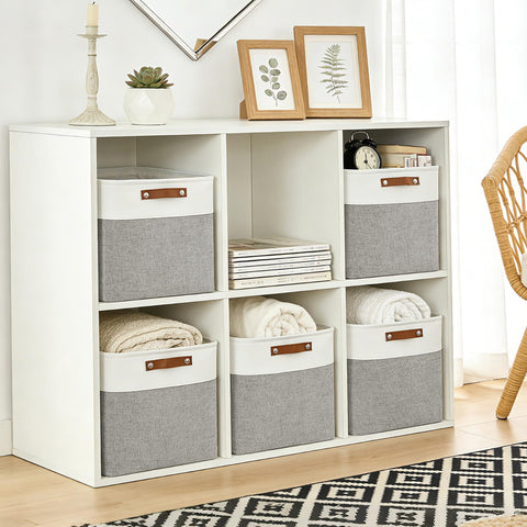 Bagnizer 13x13 cube storage bin with lid keeps items organized.