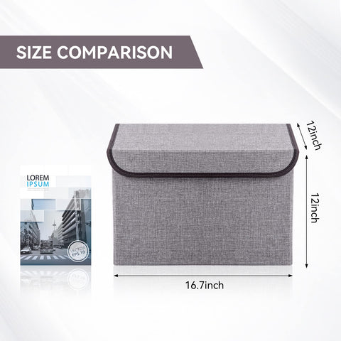 Bagnizer 3-pack stackable gray bins ideal for closet organization.