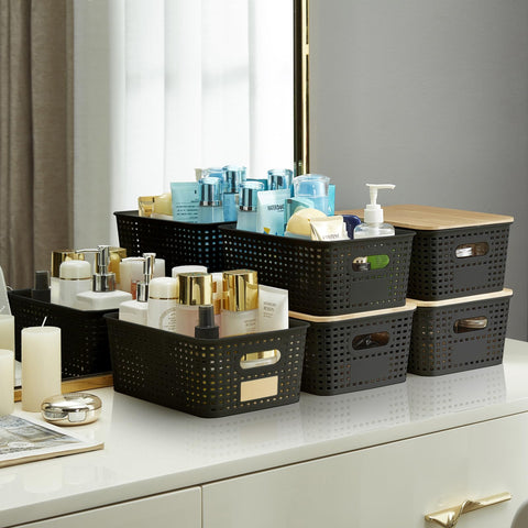 Bagnizer bin on shelf in a tidy cabinet, nesting ready.