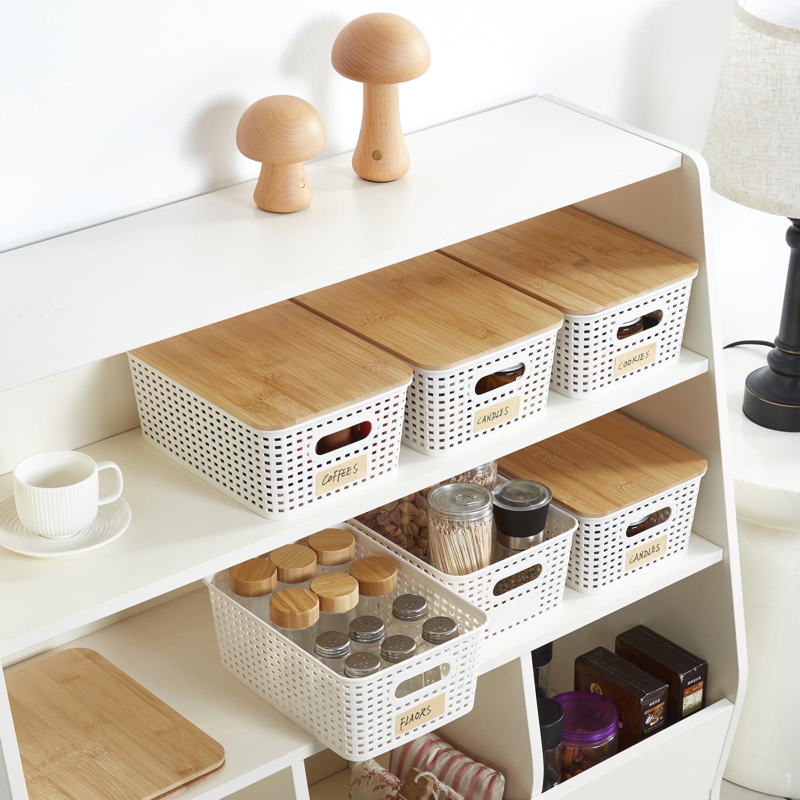 Bagnizer desk bin keeps office supplies within easy reach.