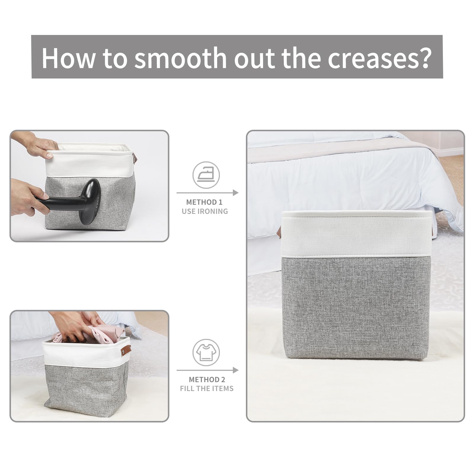 Bagnizer durable linen surface with MDF bottom supports heavier items.