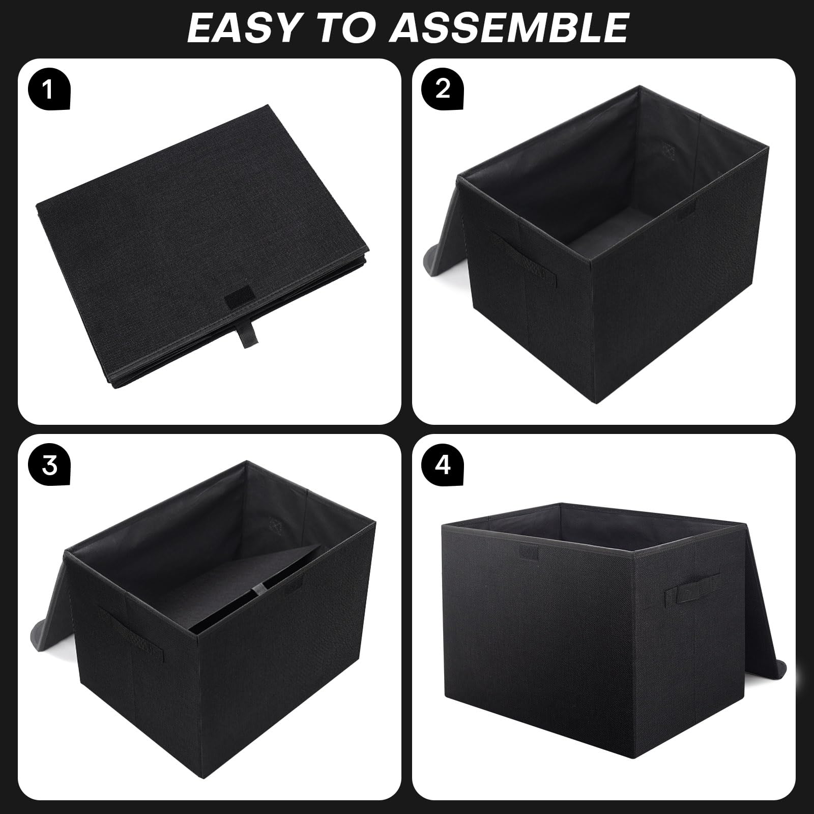 Bagnizer foldable linen storage boxes in a 3-pack maximize space in any room.