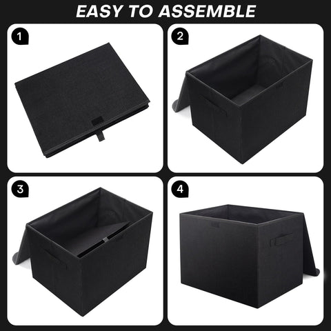 Bagnizer foldable linen storage boxes in a 3-pack maximize space in any room.