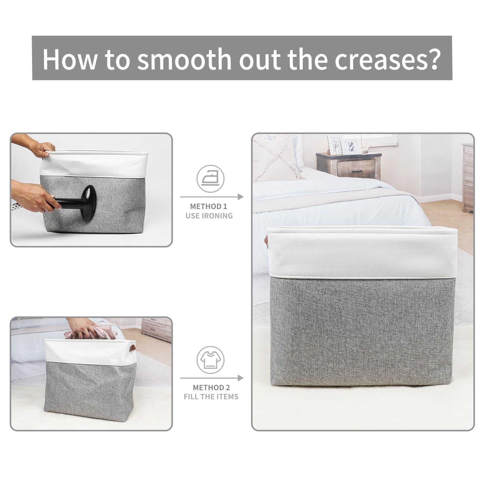 Bagnizer folding basket compressed packaging and quick setup benefit