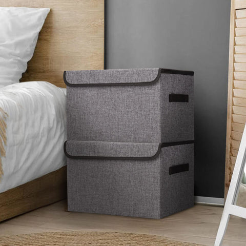 Bagnizer bin with strong handles ready for easy transport.