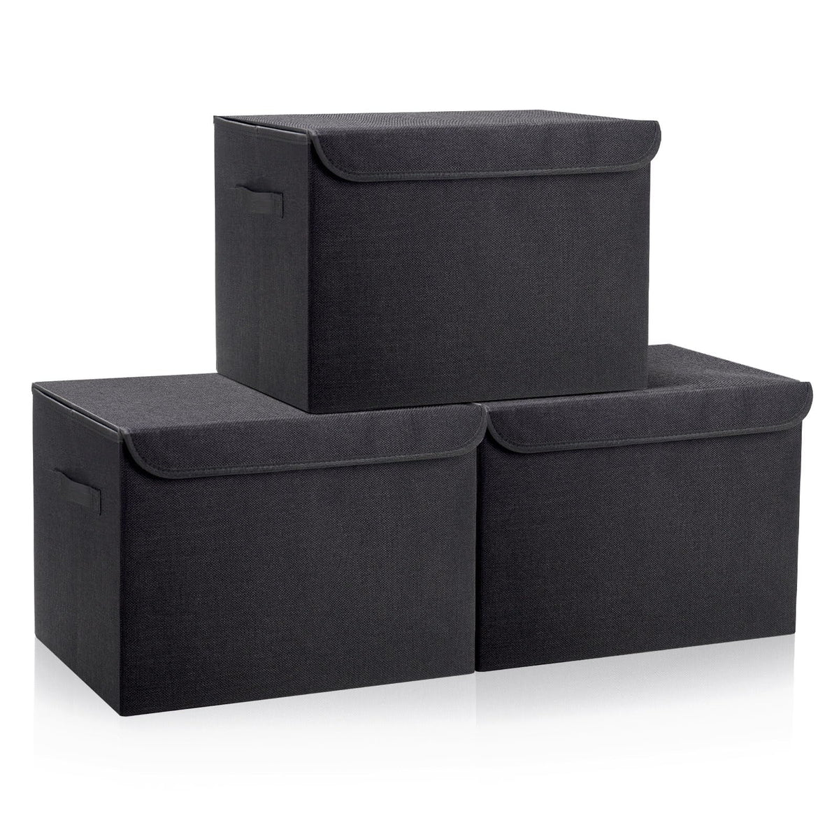 Bagnizer large storage bin with lid closed, ideal for closet organization and dust protection.