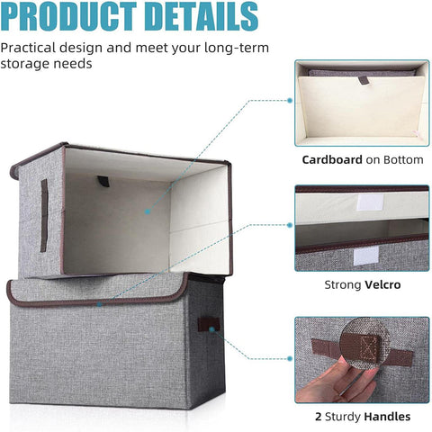 Bagnizer large 22qt foldable storage bin with lid closed for dust protection.