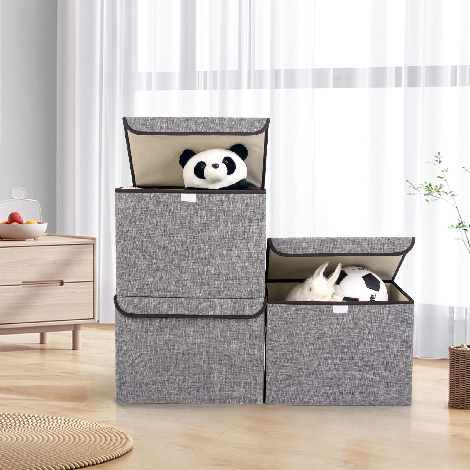 Bagnizer storage bin tucked under a bed for under-bed storage.