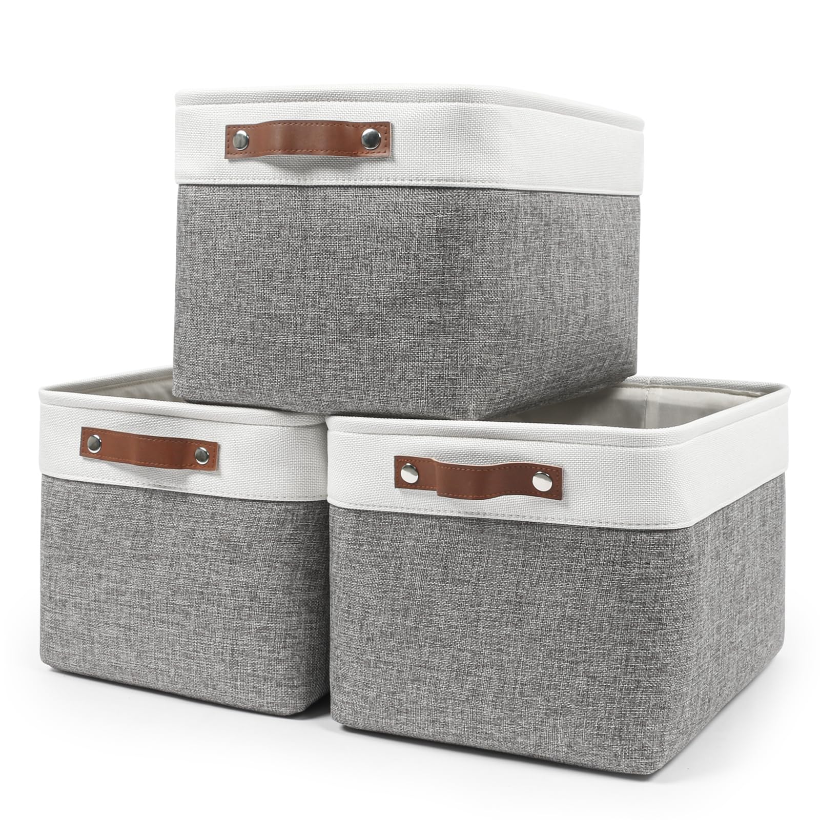 Bagnizer large storage bins in front view for clutter-free shelves