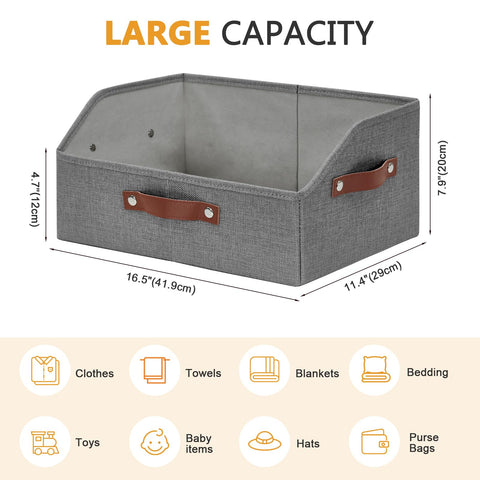 Bagnizer linen fabric storage bin highlighting premium material