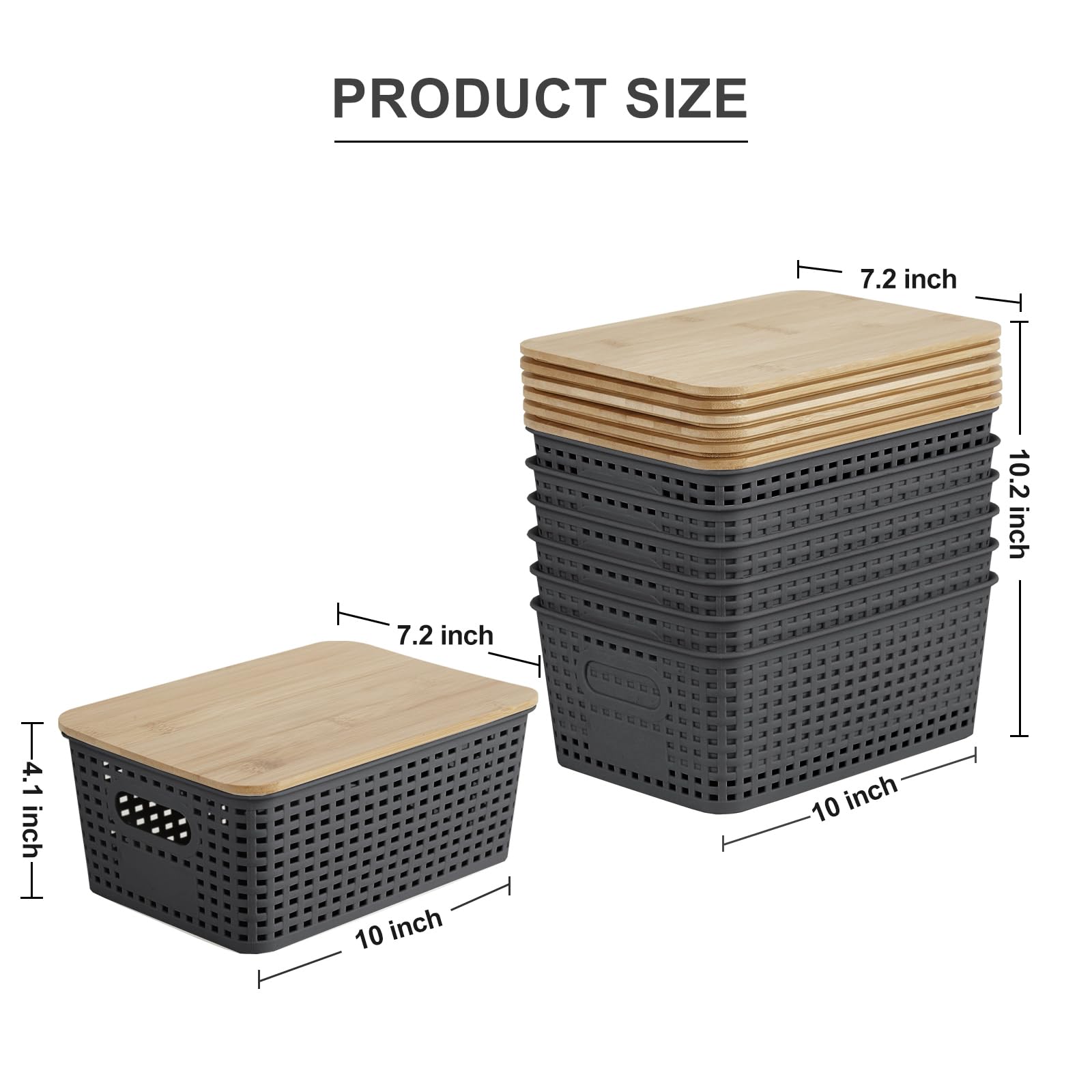 Bagnizer stackable bin with ergonomic handles for easy daily access.