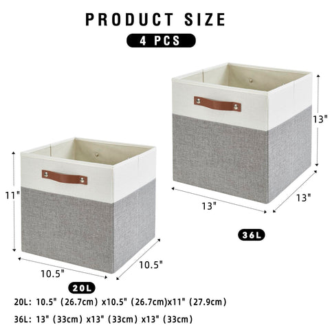 Bagnizer storage cube bin side handles close-up showing reinforced leather grip.