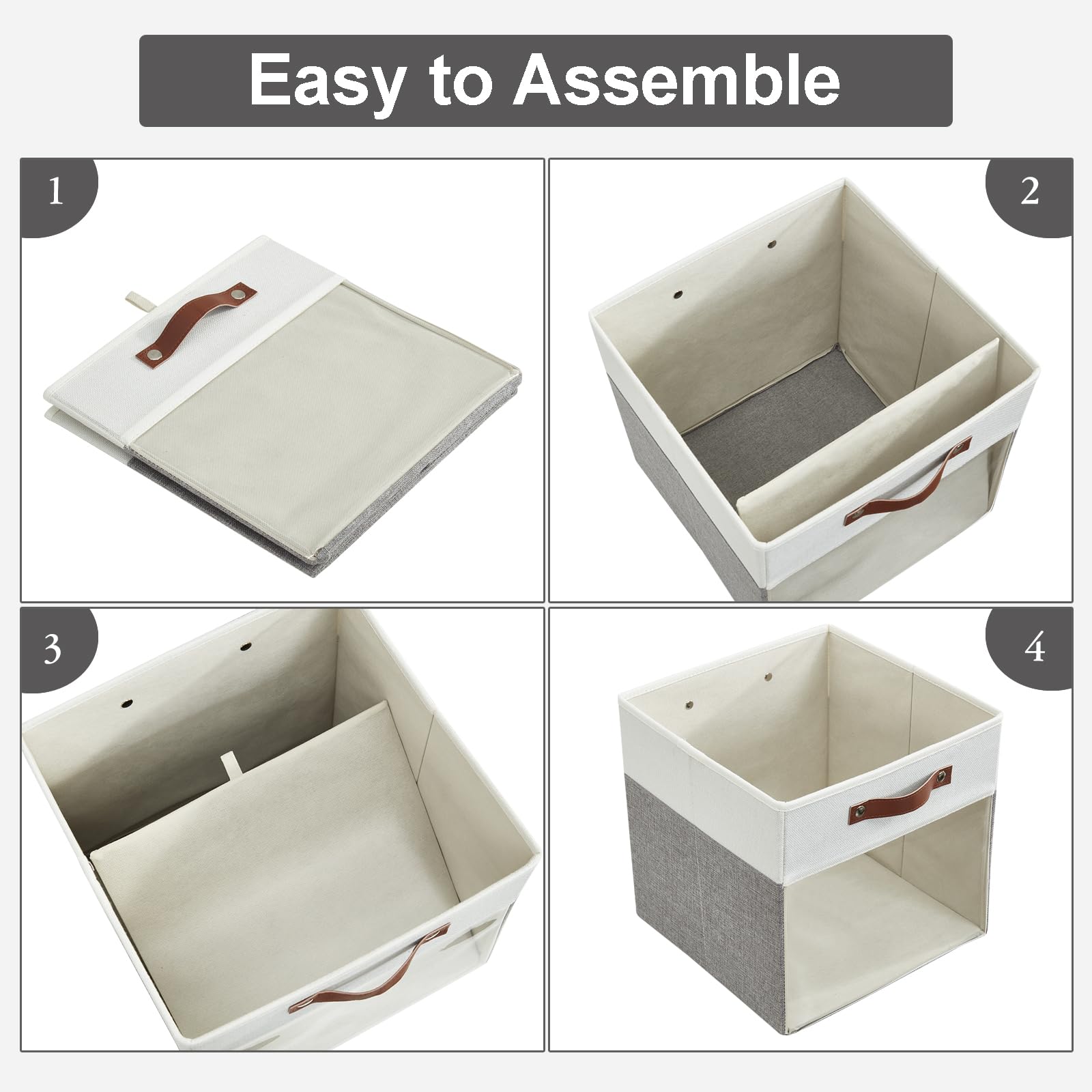 Bagnizer foldable 13x13 storage cube on a shelf