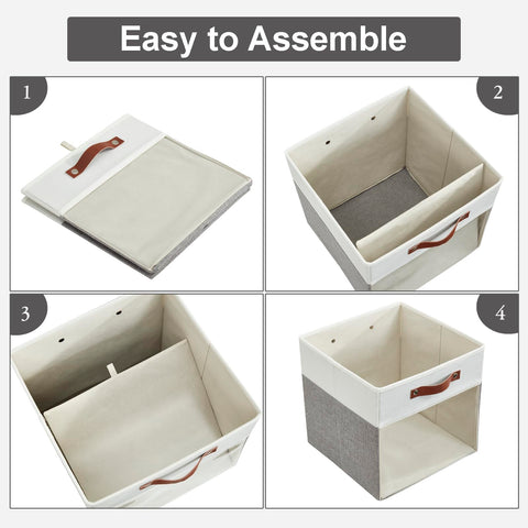 Bagnizer foldable 13x13 storage cube on a shelf
