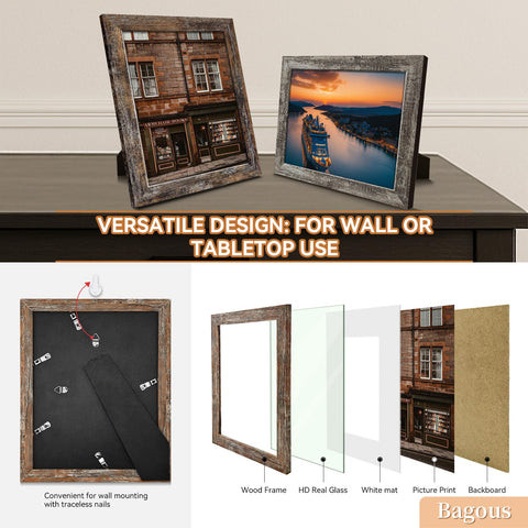 Bagous frame features easy back fasteners for quick photo swapping