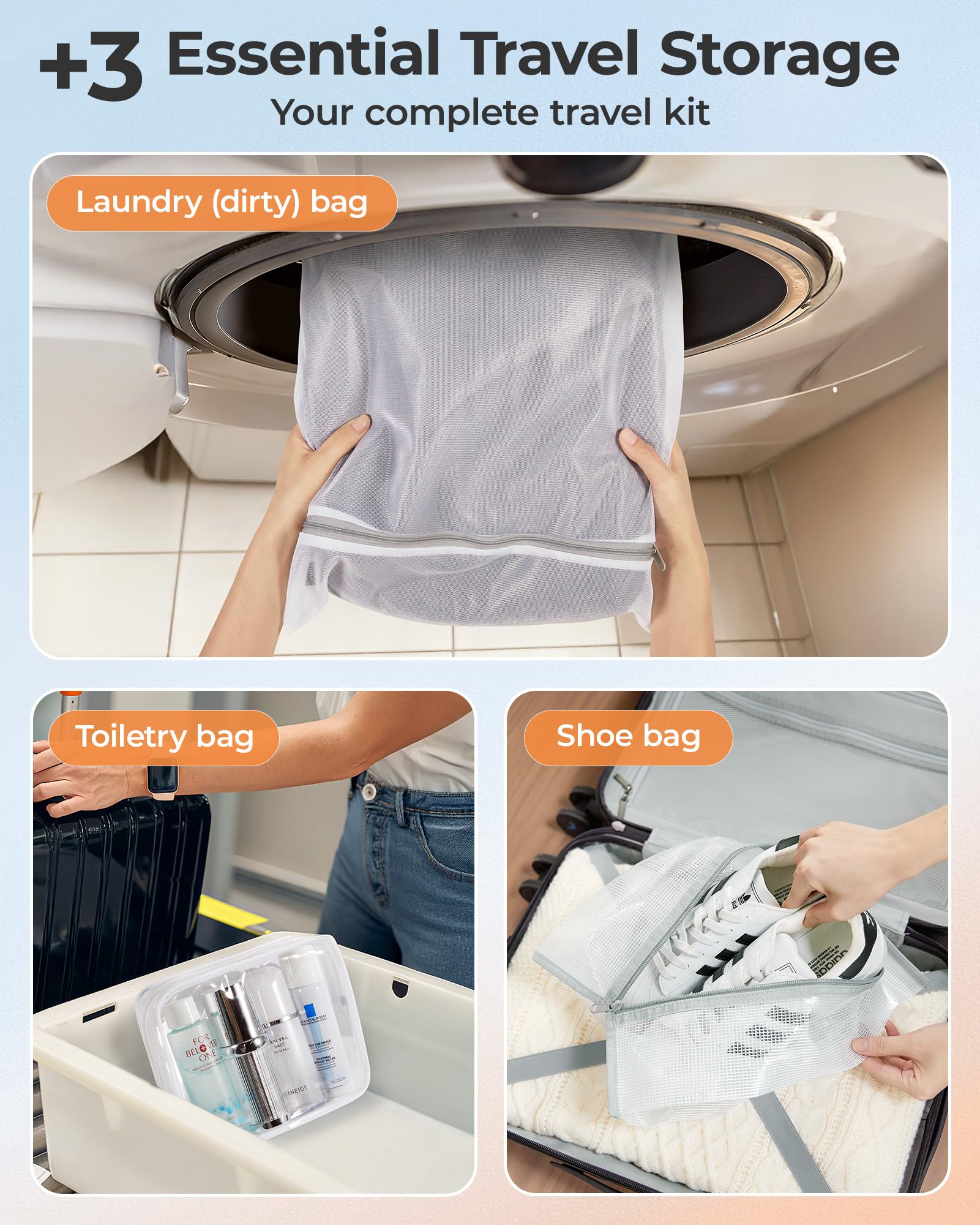 BAGSMART closet organization in a compact system for easy access.