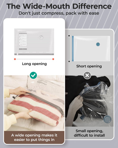 BAGSMART color-coded sizes for quick packing decisions and faster organization.